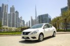 White Nissan Sunny 2020 for rent in Dubai 6